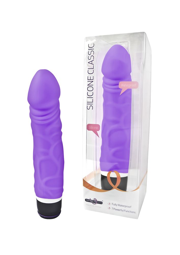 Realistic Vibrators Seven Creations Silicone Classic Vibe Purple   