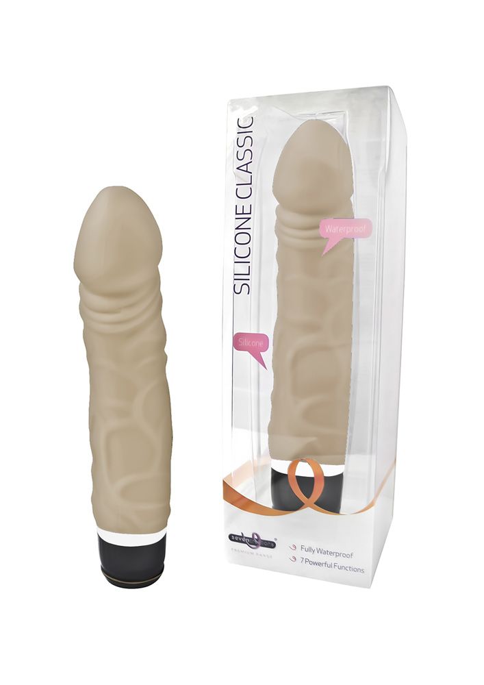 Realistic Vibrators Seven Creations Silicone Classic Vibe Flesh   