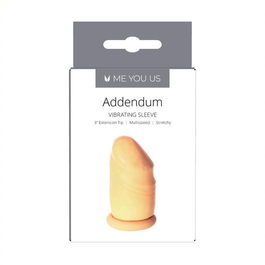 Penis Sleeves & Extenders Me You Us Addendum Vibrating Sheath Flesh   