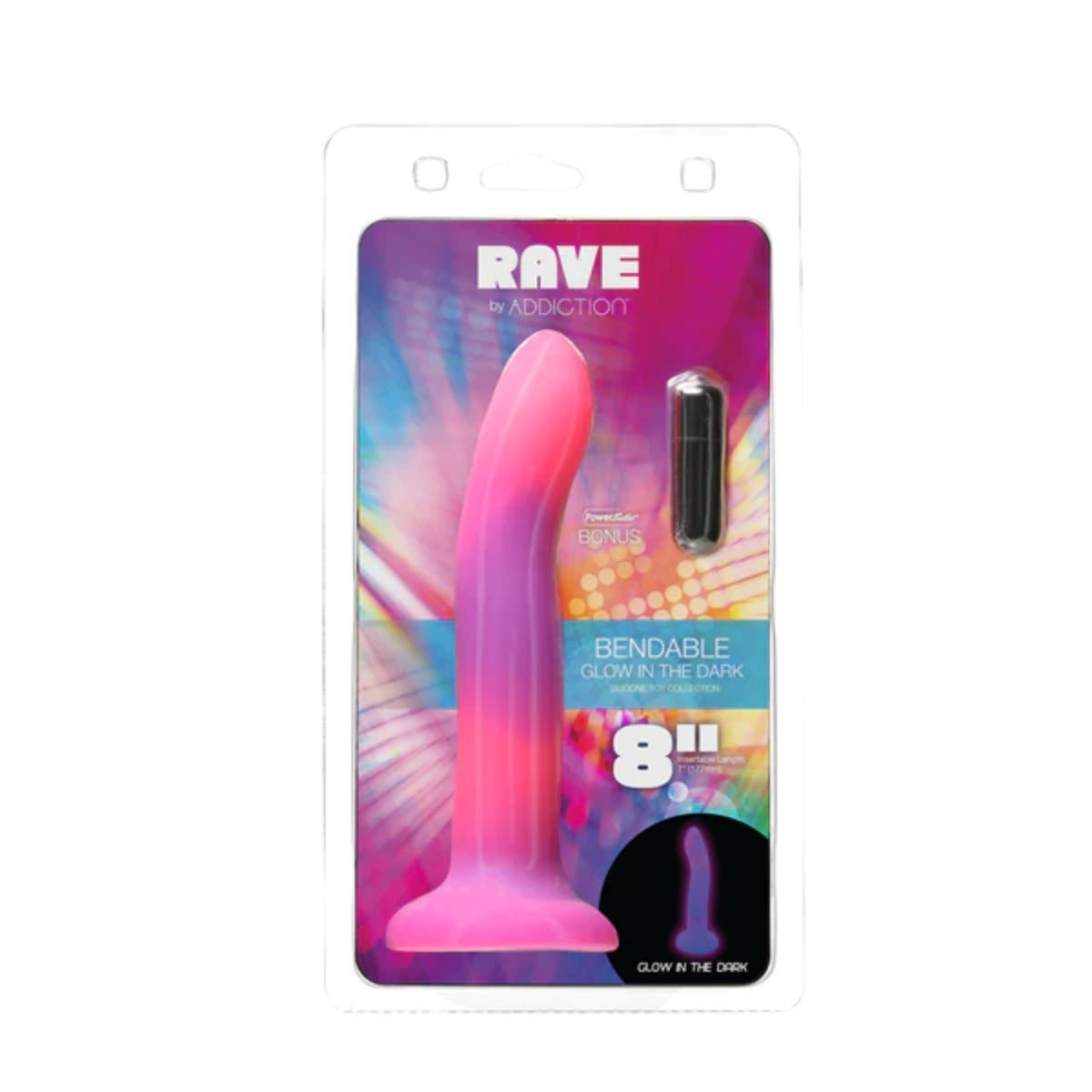 Suction Base Dildos Addiction Rave Dong Pink Purple (8)"   