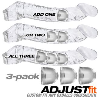 Penis Sleeves & Extenders ADJUSTFIT INSERT 3 pack clear   