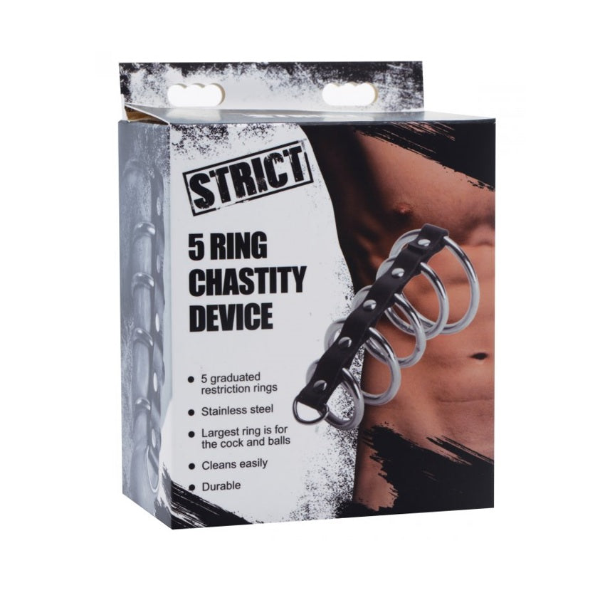 Chastity Devices Strict 5 Ring Chastity Device   