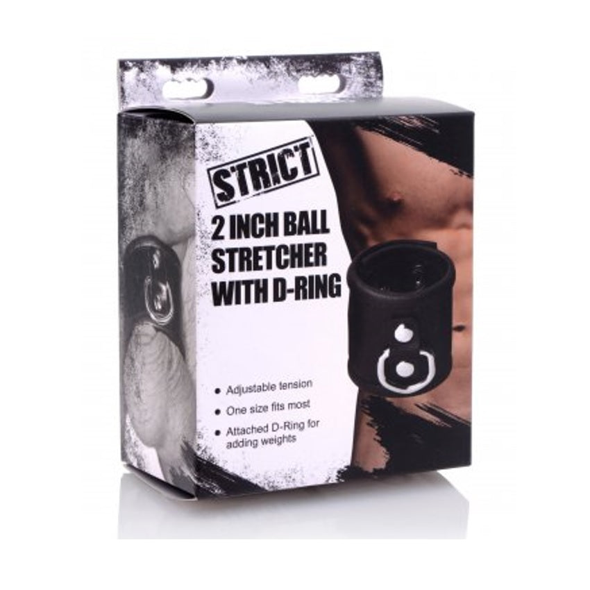 Cock & Ball Toys Strict 2 Inch Ball Stretcher With D-Ring   
