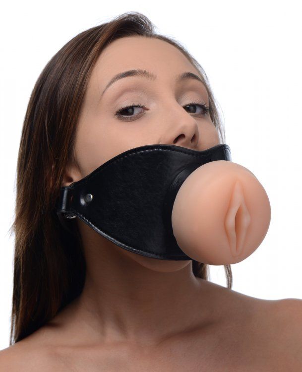 Realistic Masturbators Pussy Face Oral Sex Mouth Gag   