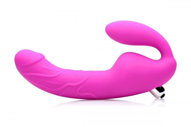 Strap Ons Royal Rider Vibrating Silicone Strapless Strap On Dildo   