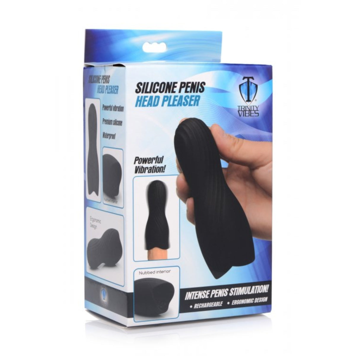 Vibrating Cock Rings Trinity For Men Silicone Penis Head Pleaser   