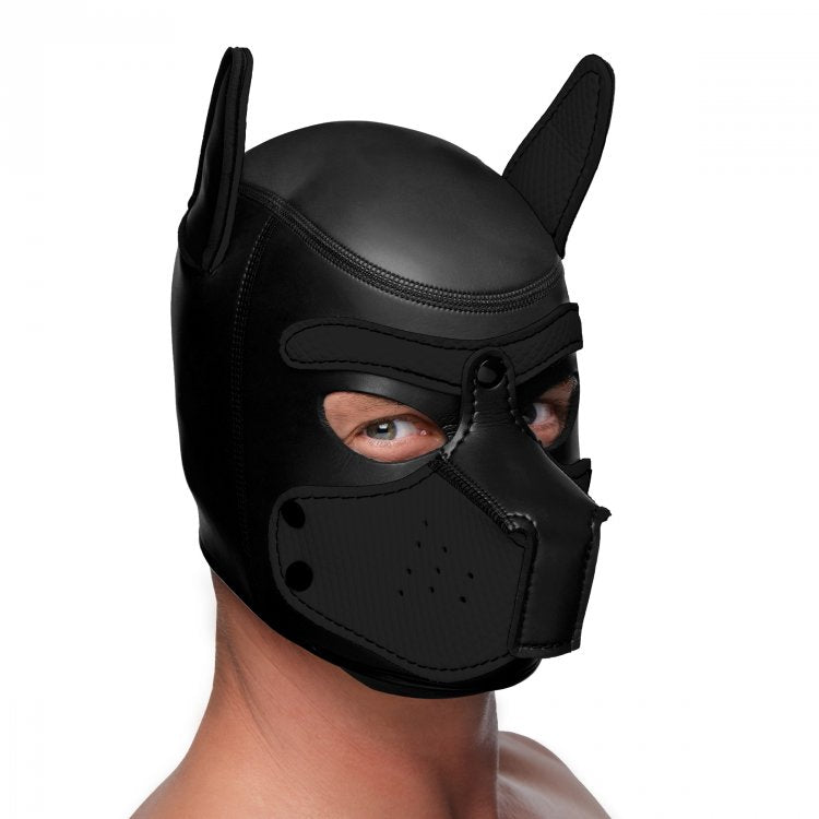 Masks Hoods & Blindfolds Spike Neoprene Puppy Hood - Black   
