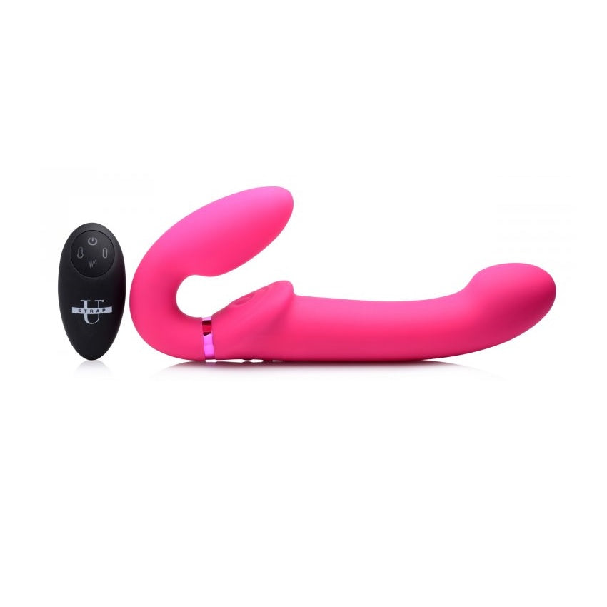 Strap Ons Strap U 10X Ergo-Fit G-Pulse Inflatable & Vibrating Strapless Strap-On Pink   