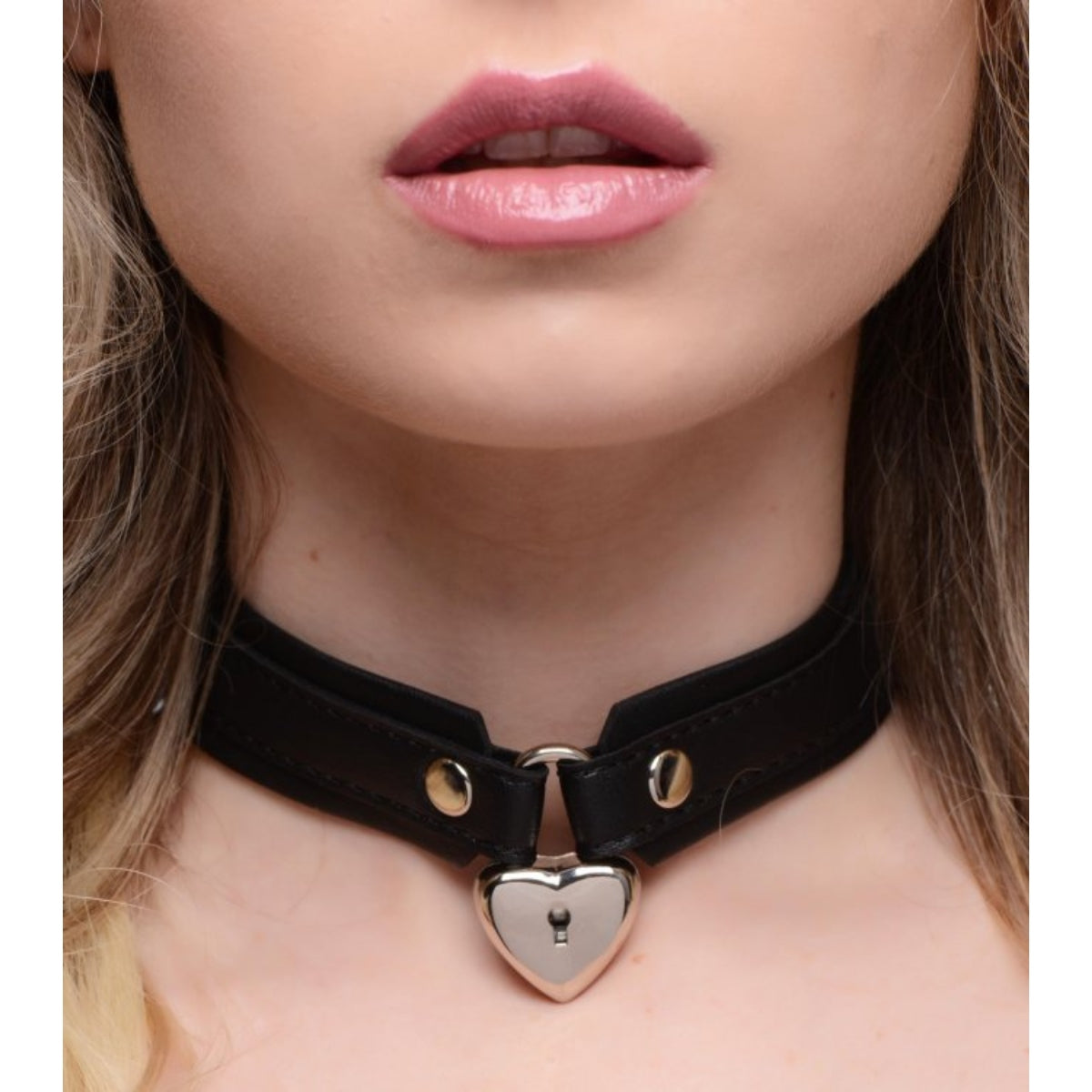 Collars & Leads Strict Locking Heart Collar   