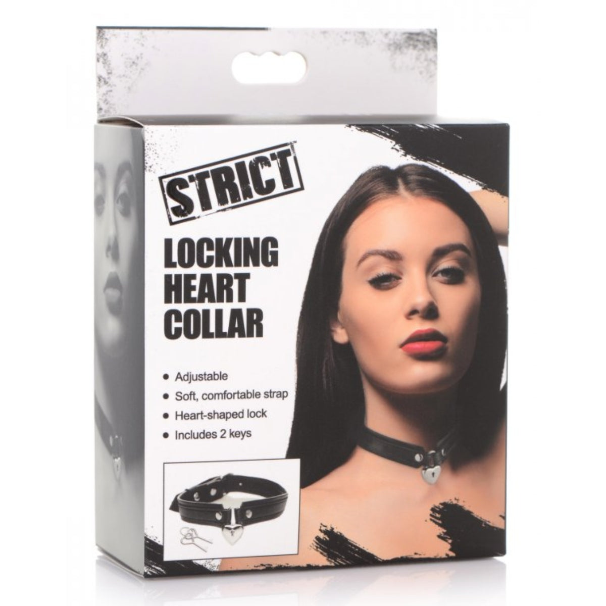 Collars & Leads Strict Locking Heart Collar   