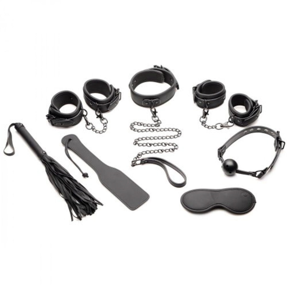 Handcuffs Master Series Master of Kink 10 Piece Deluxe Bondage Set Black   