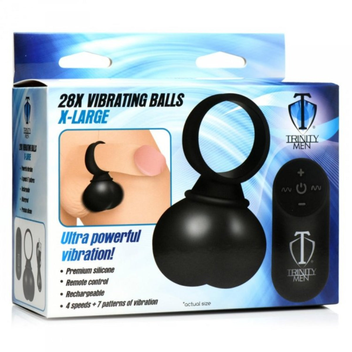 Vibrating Cock Rings Trinity For Men 28X Vibrating Balls X Large   