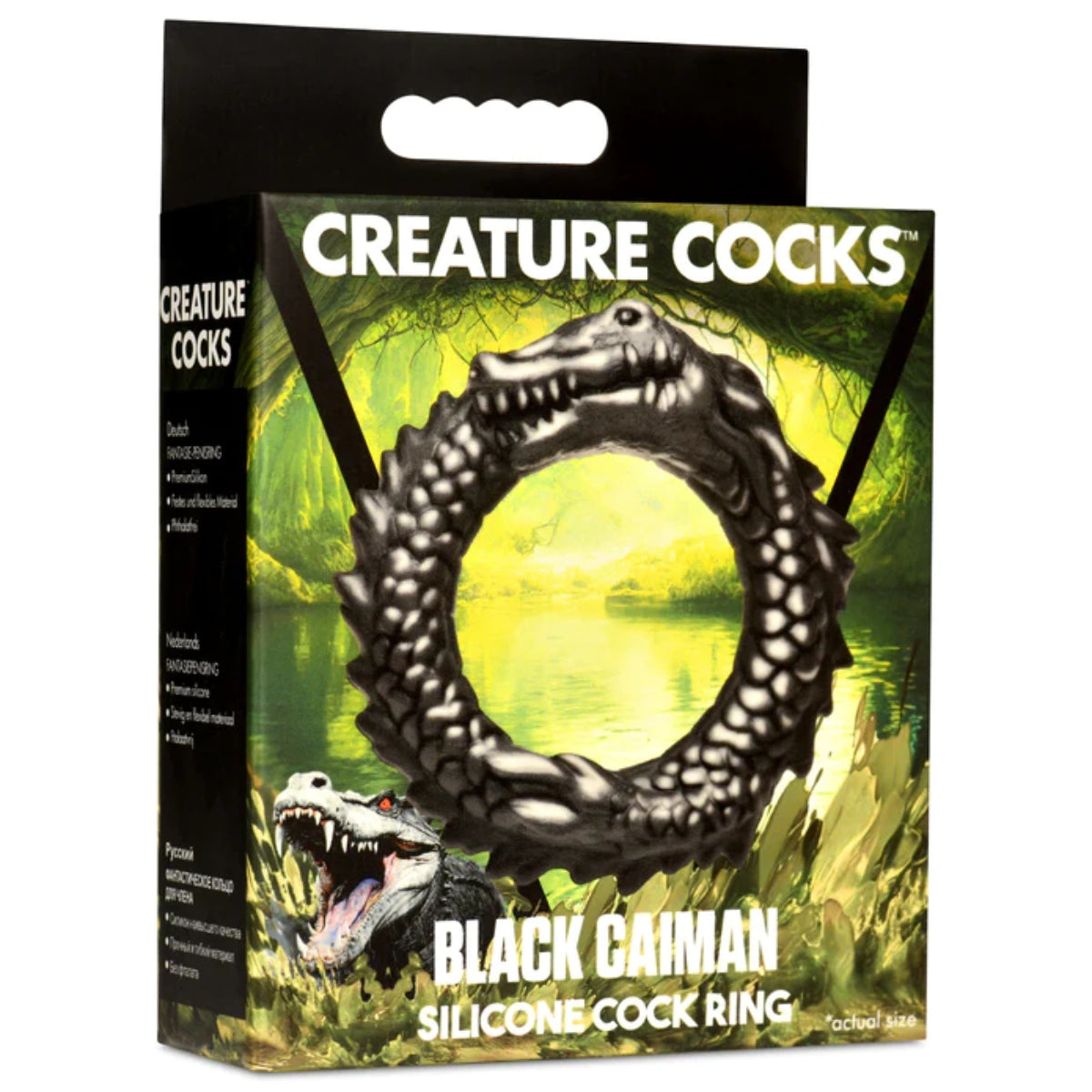Black Caiman Silicone Cock Ring | Creature Cocks