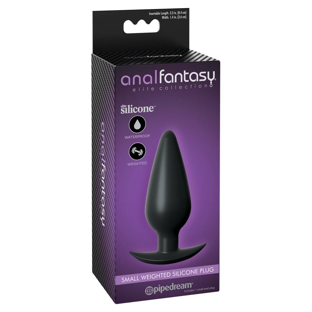 > Anal Range > Butt Plugs Anal Fantasy Elite Collection Small Weighted Silicone Butt Plug   