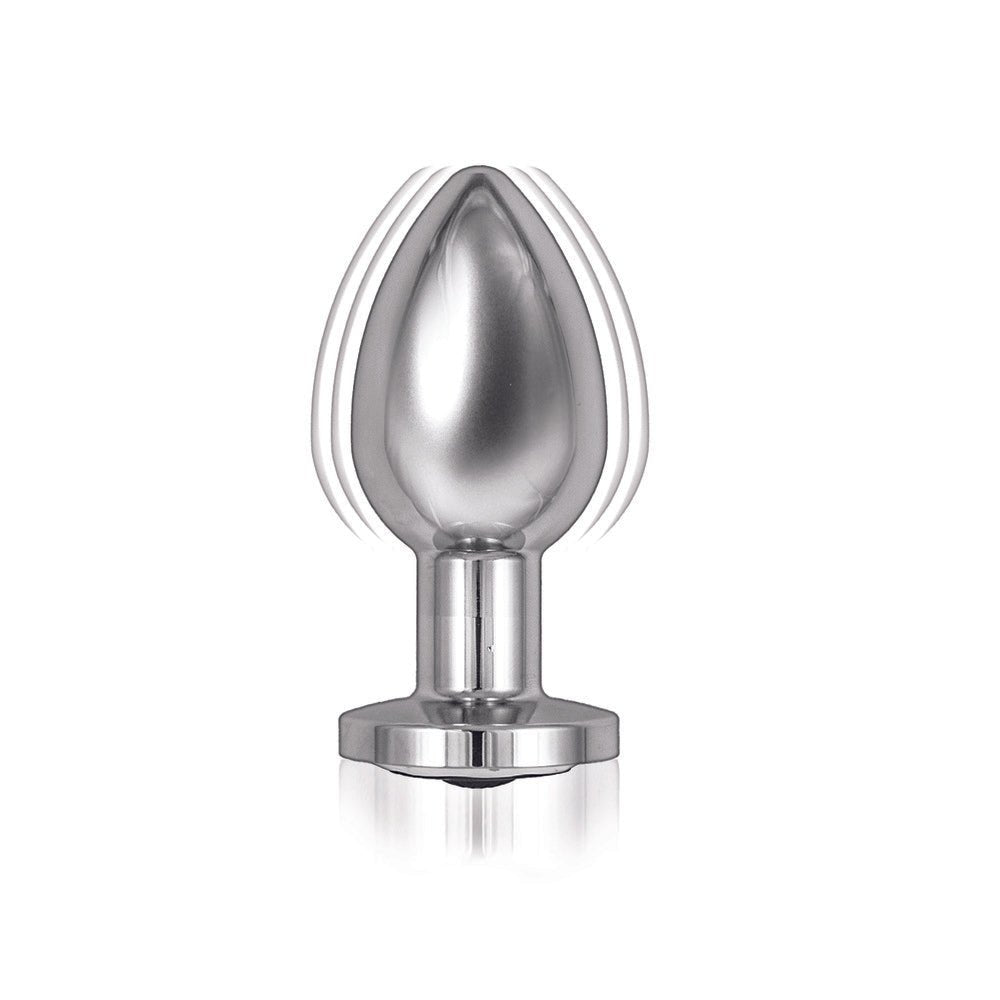 Vibrating Butt Plugs Ass Sation Remote Vibrating Butt Plug Silver   