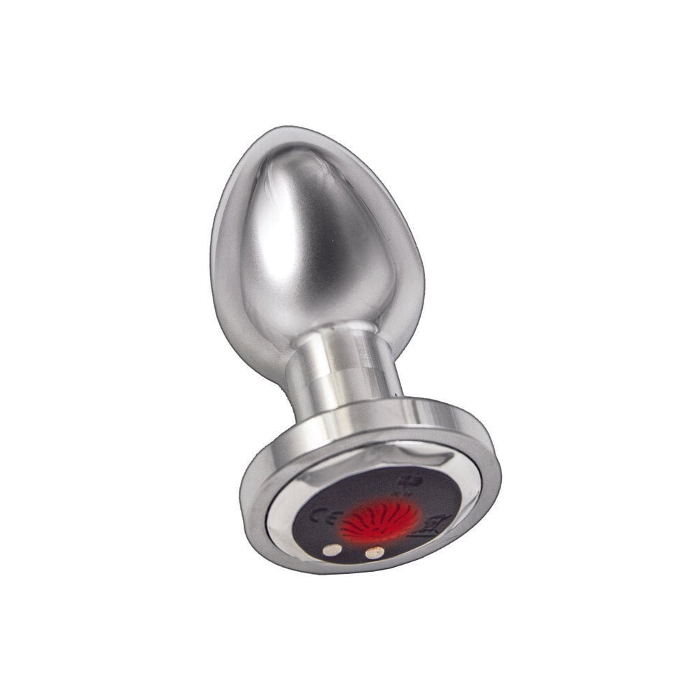 Vibrating Butt Plugs Ass Sation Remote Vibrating Butt Plug Silver   