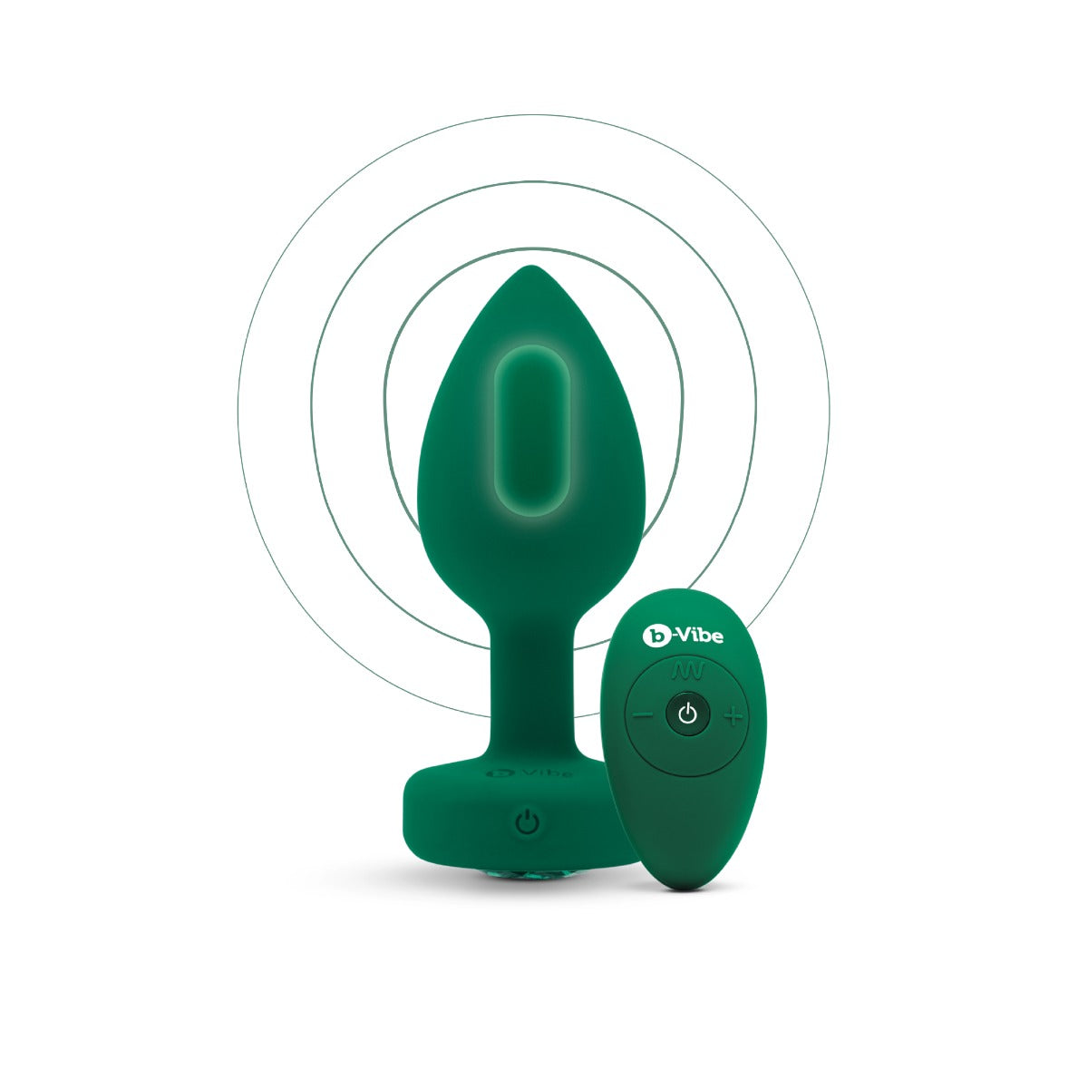 Butt Plugs Vibrating Jewel Plug M/L Green   