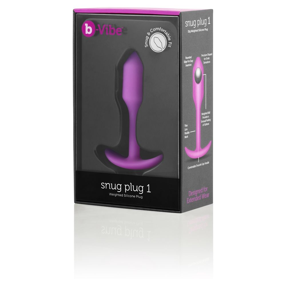 Vibrating Butt Plugs b-Vibe Snug Plug 1 Fuchsia/Silver   