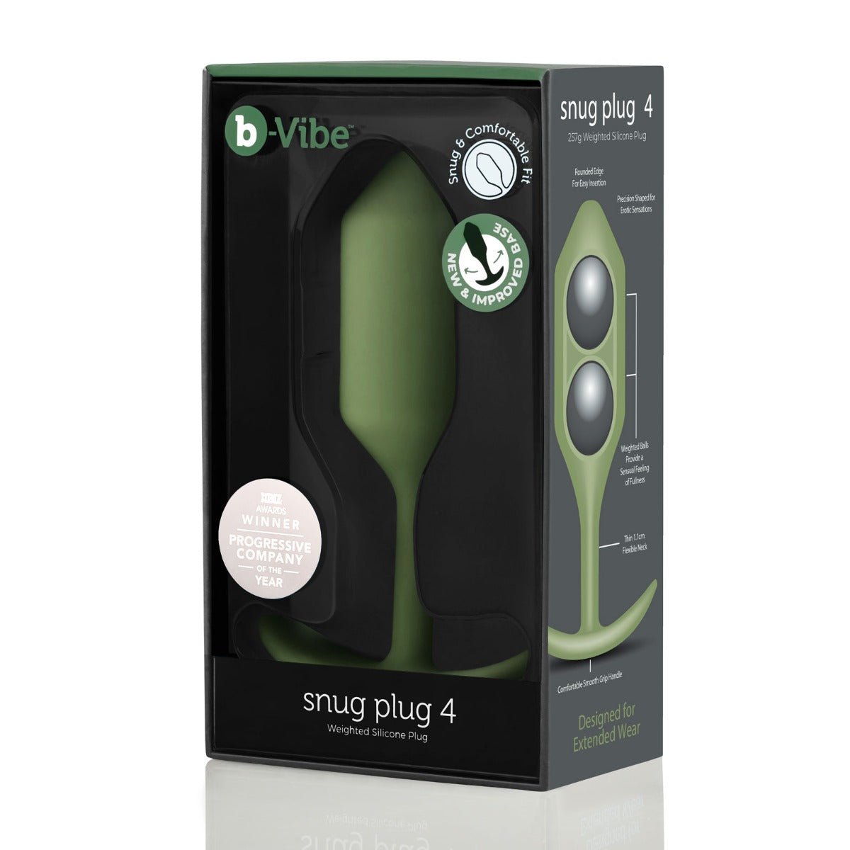 Butt Plugs B-Vibe Snug Plug 4 Butt Plug Army Green   