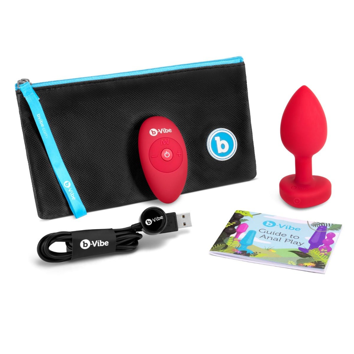 Vibrating Butt Plugs b-Vibe Vibrating Heart Plug Red M/L   