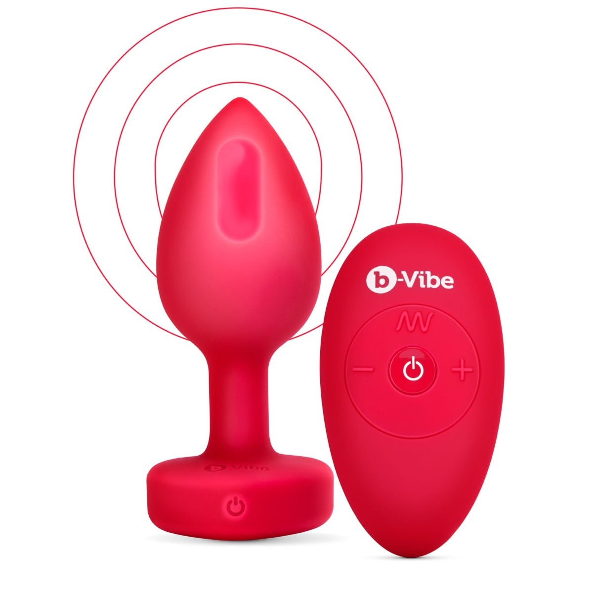 Vibrating Butt Plugs b-Vibe Vibrating Heart Plug Red M/L   