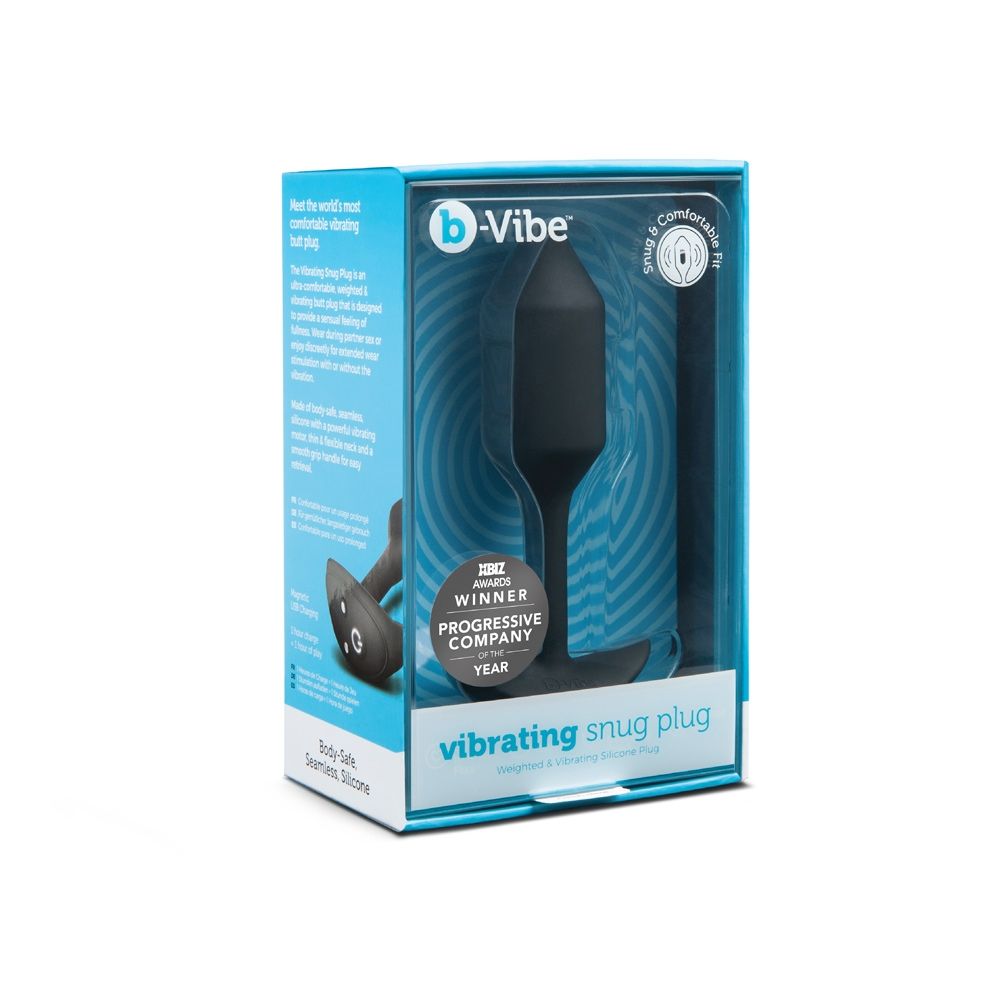 Vibrating Butt Plugs b-Vibe Vibrating Snug Plug Black Medium   
