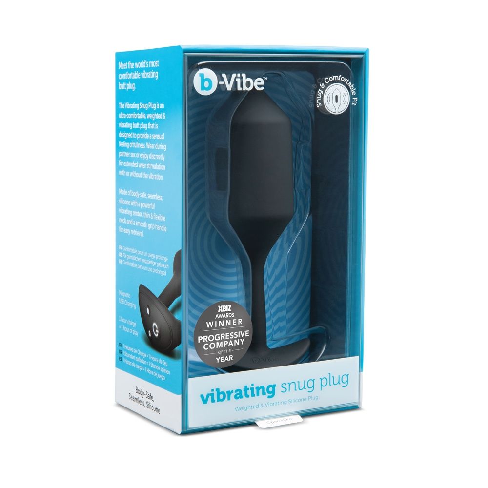 Butt Plugs b-Vibe Vibrating Snug Plug Black Xlarge   