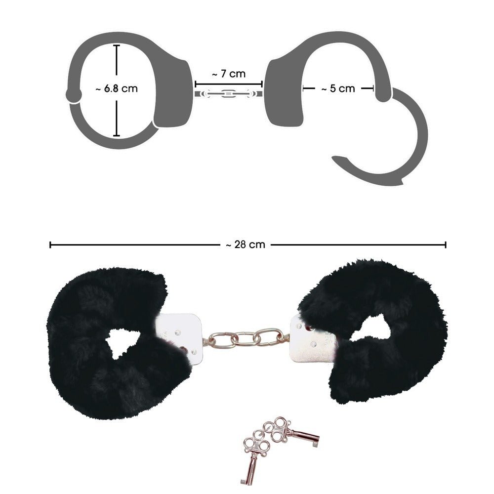 > Bondage Gear > Handcuffs Bad Kitty Black Plush Handcuffs   