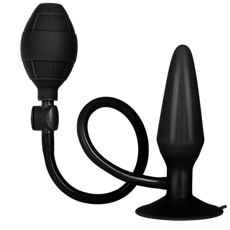 > Anal Range > Anal Inflatables Black Booty Call Pumper Silicone Inflatable Medium Anal Plug   