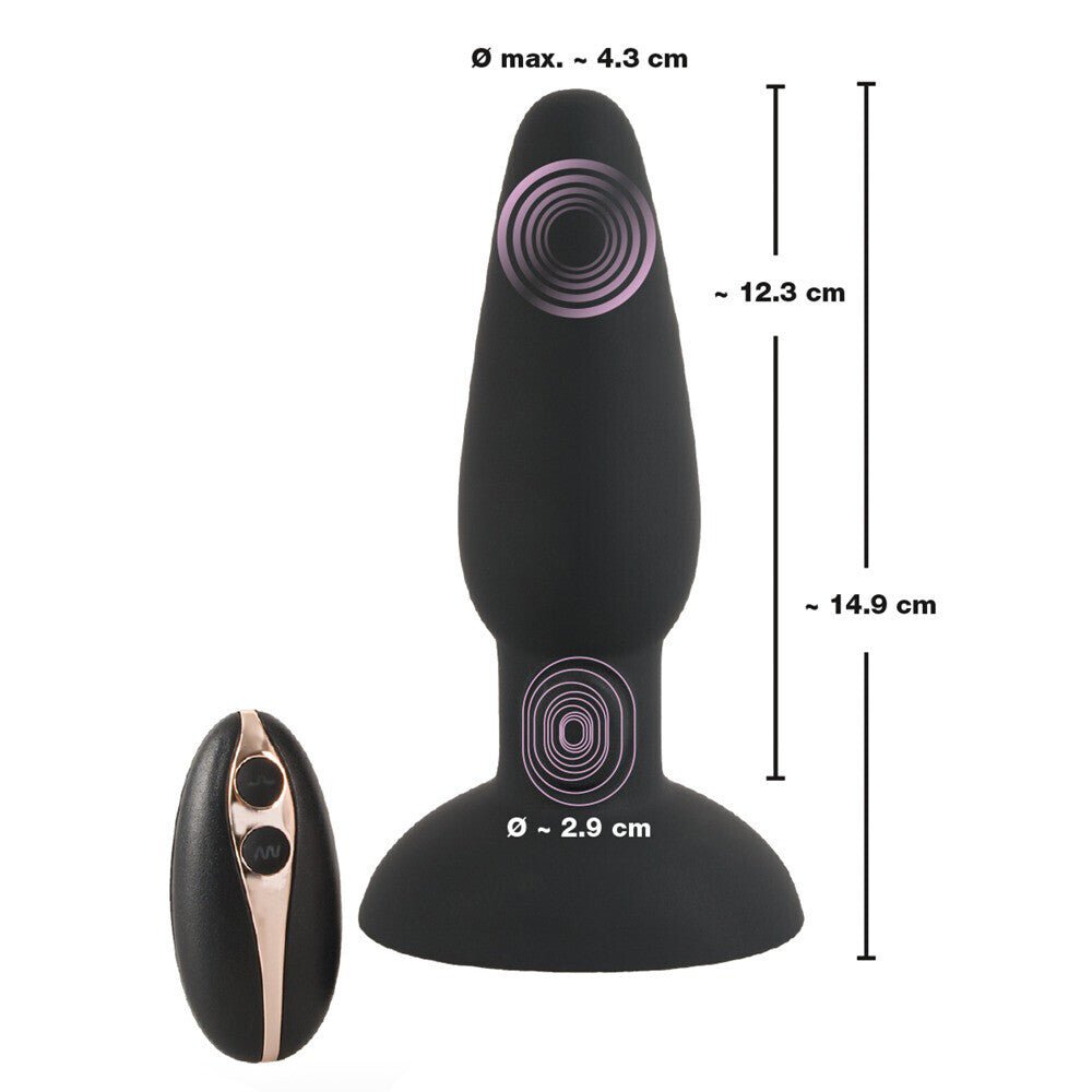 Vibrating Butt Plugs Black Velvet Thumping Anus Butt Plug   