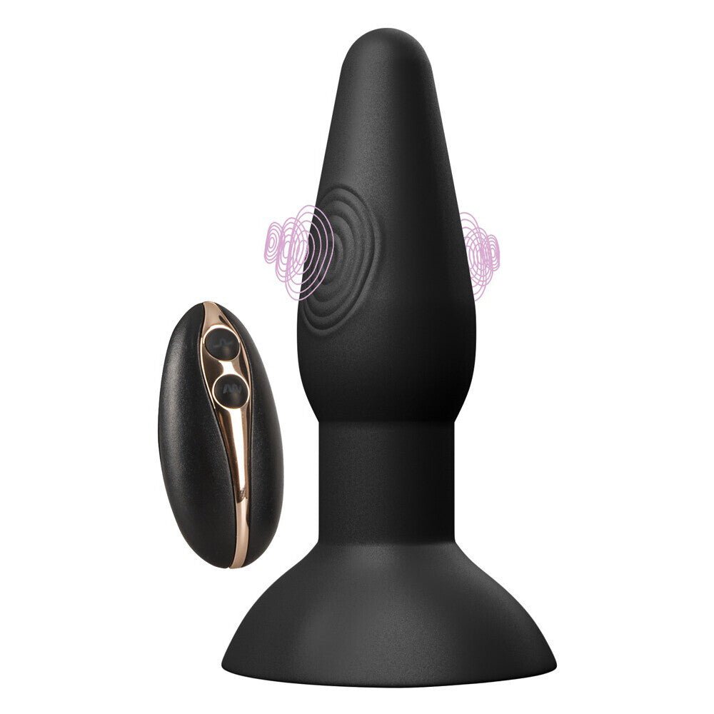 Vibrating Butt Plugs Black Velvet Thumping Rectum Butt Plug   