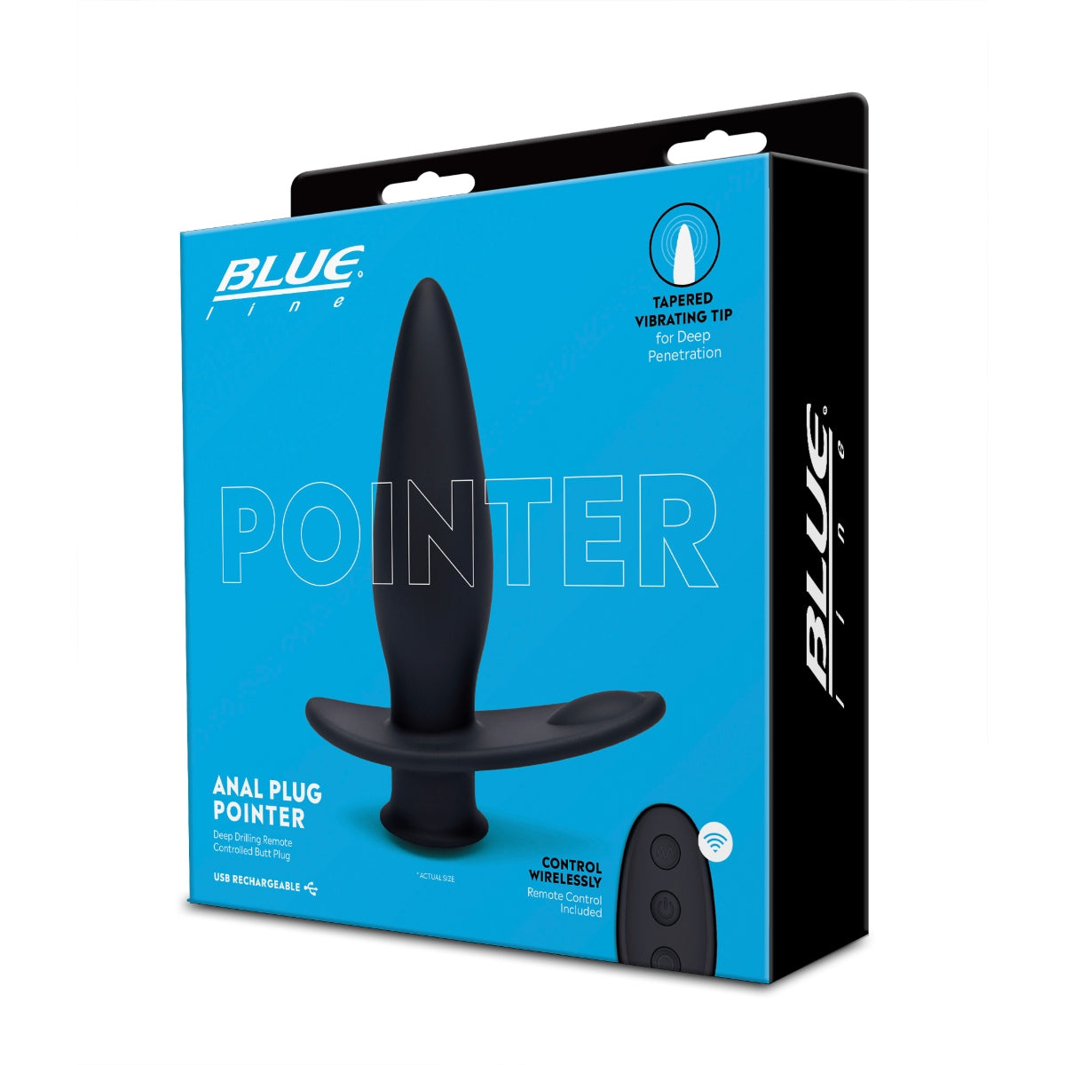 Blue Line | Pointer Deep Drilling Remote Controlled Butt Plug