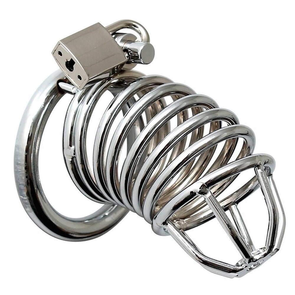 > Bondage Gear > Male Chastity Chrome Chastity Cock Cage   