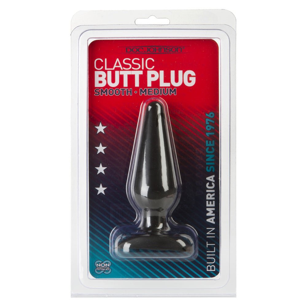 > Anal Range > Butt Plugs Classic Smooth Butt Plug Medium Black   