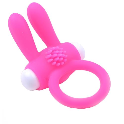 > Sex Toys For Men > Love Ring Vibrators Cock Ring With Rabbit Ears Pink   