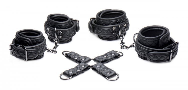 Handcuffs Concede Wrist & Ankle Restraint Set with Bonus Hig-Tie Adaptor   