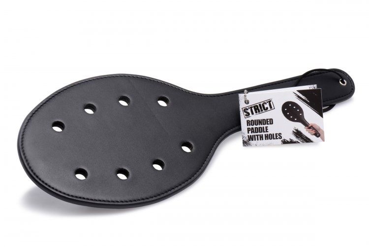 Whips & Paddles Deluxe Rounded Paddle with Holes   