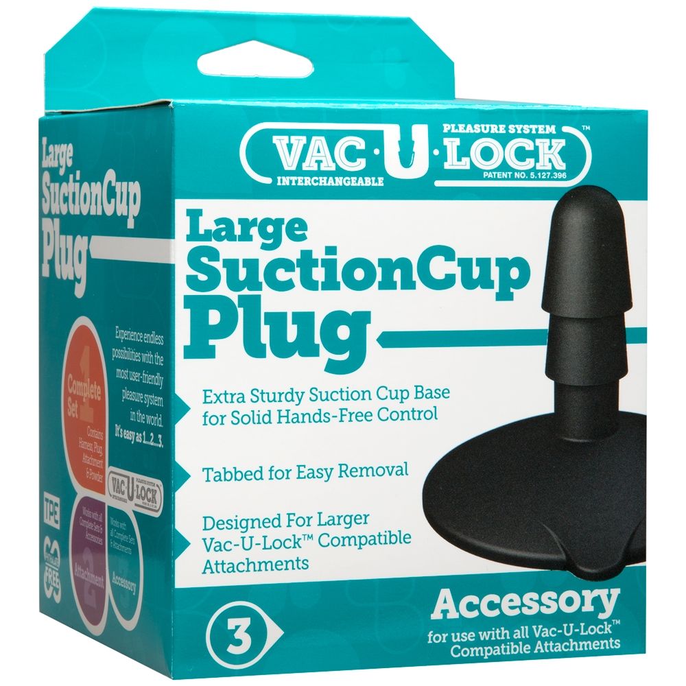 Strap Ons Vac-U-Lock Suction Cup Plug Black   