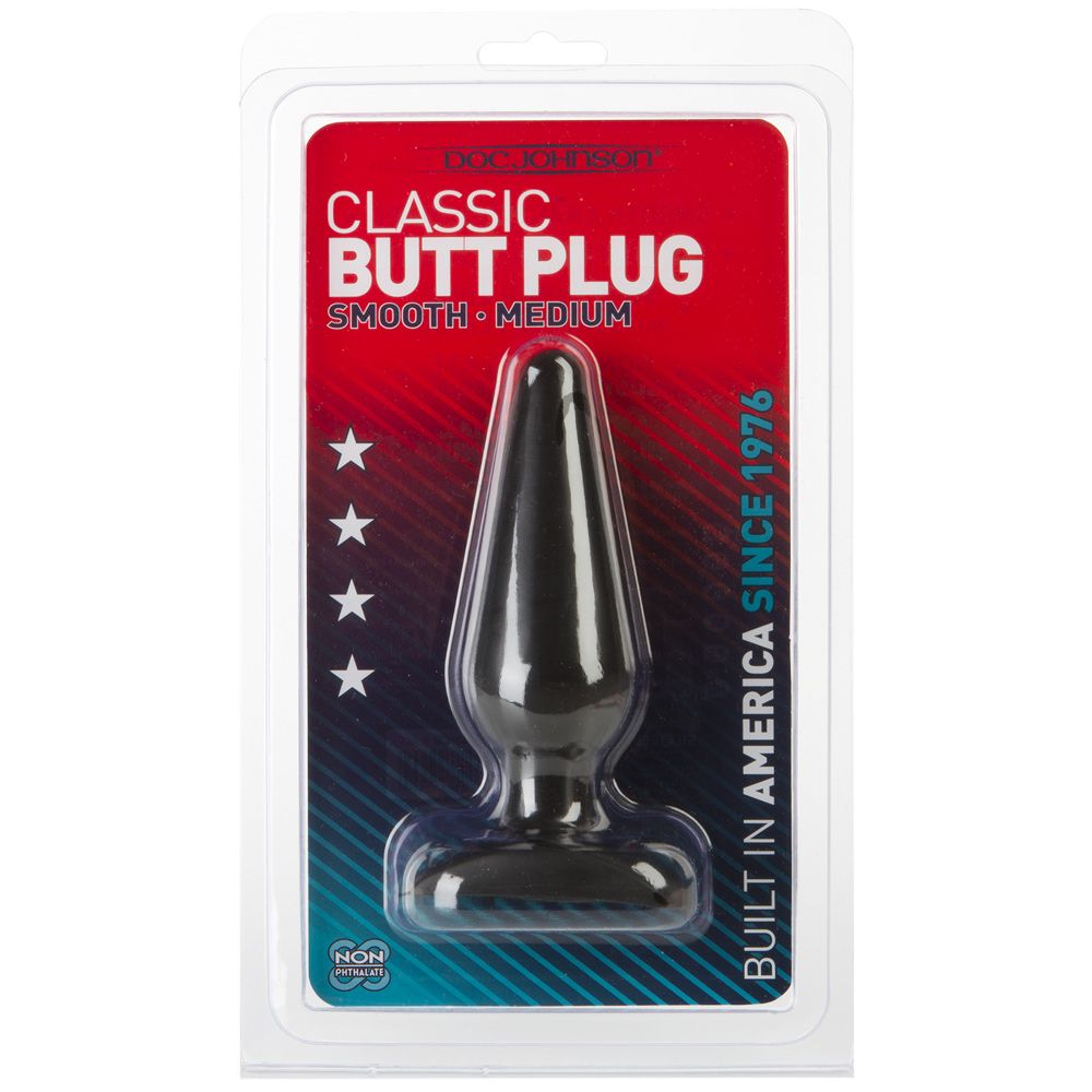 Butt Plugs Doc Johnson Classic Butt Plug Black Medium   