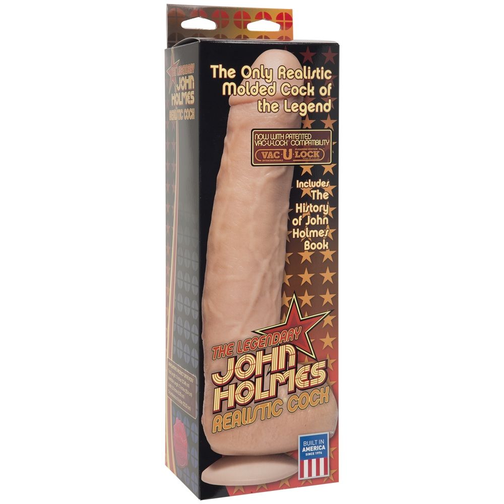 Suction Base Dildos Doc Johnson John Holmes Realistic Moulded Cock Flesh 12in   