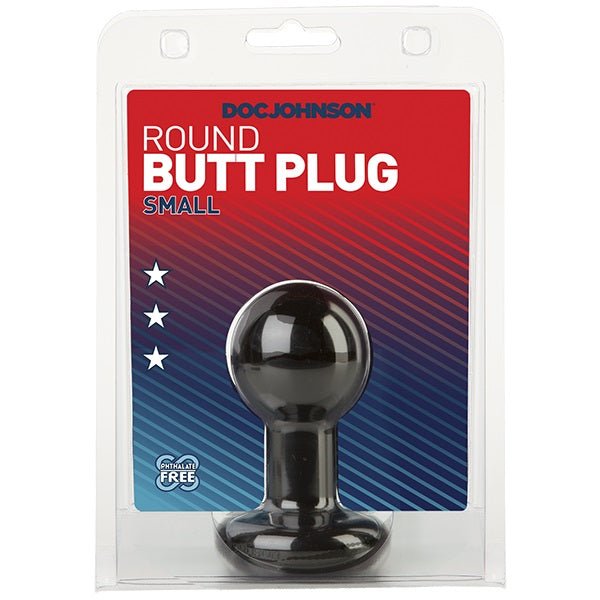 Butt Plugs Doc Johnson Round Butt Plug Black Small   