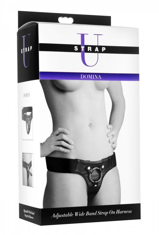 Strap On Harness Domina  Adjustable Wide Band Strap On Harness   