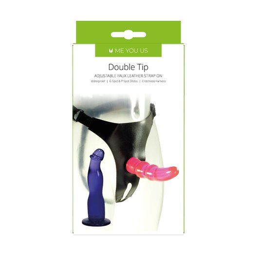 Strap On Harness Me You Us Double Tip Strap-On Harness Kit With 2 Dildos   