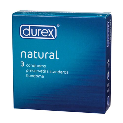 > Condoms > Natural and Regular Durex Natural x 3 Condoms   