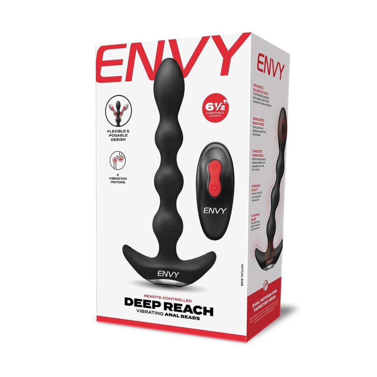 Vibrating Butt Plugs ENVY REMOTE 4 BEAD VIBRATING ANAL BEADS   
