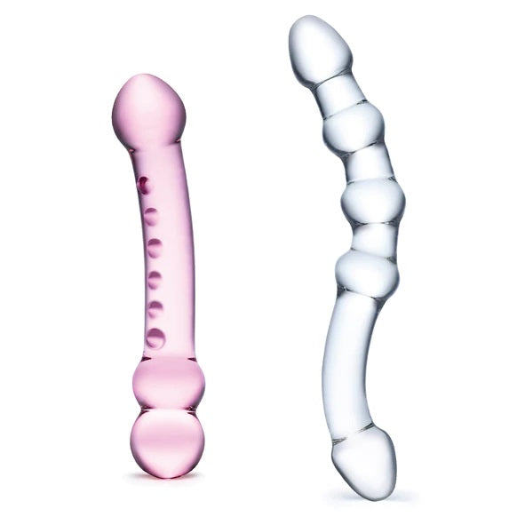 Dildos Glas Double Pleasure Transparent (7 - 8")"   