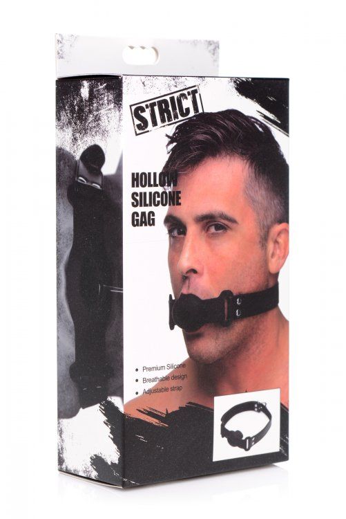 Blindfolds & Gags Hollow Silicone Gag   
