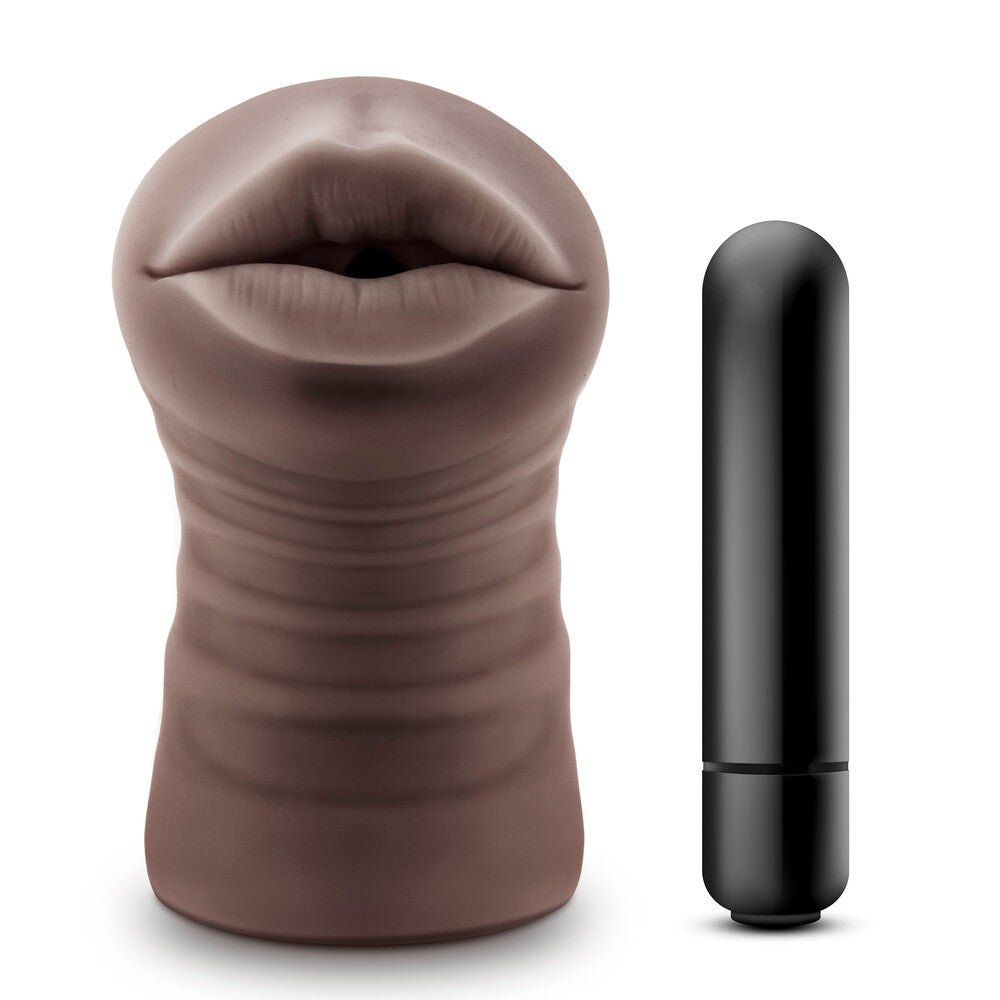 > Sex Toys For Men > Vibrating Vaginas Hot Chocolate Heather Mouth Vibrating Masturbator   