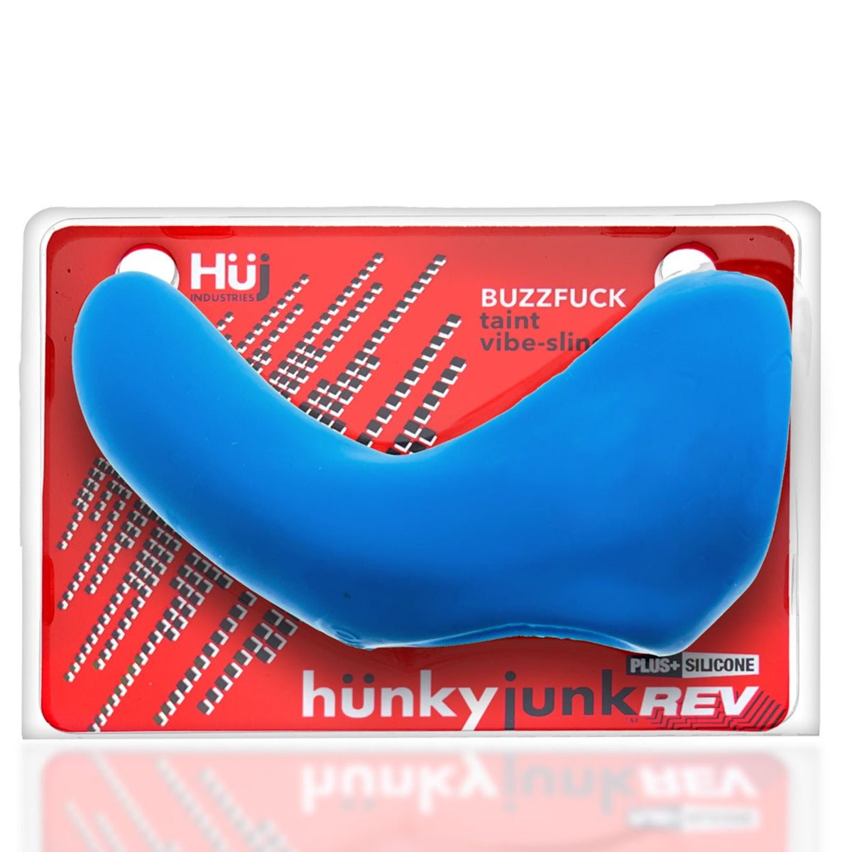 Vibrating Cock Rings Hunkyjunk Buzzfuck Sling With Taint Vibe Vibrating Cock Sling Teal Ice   