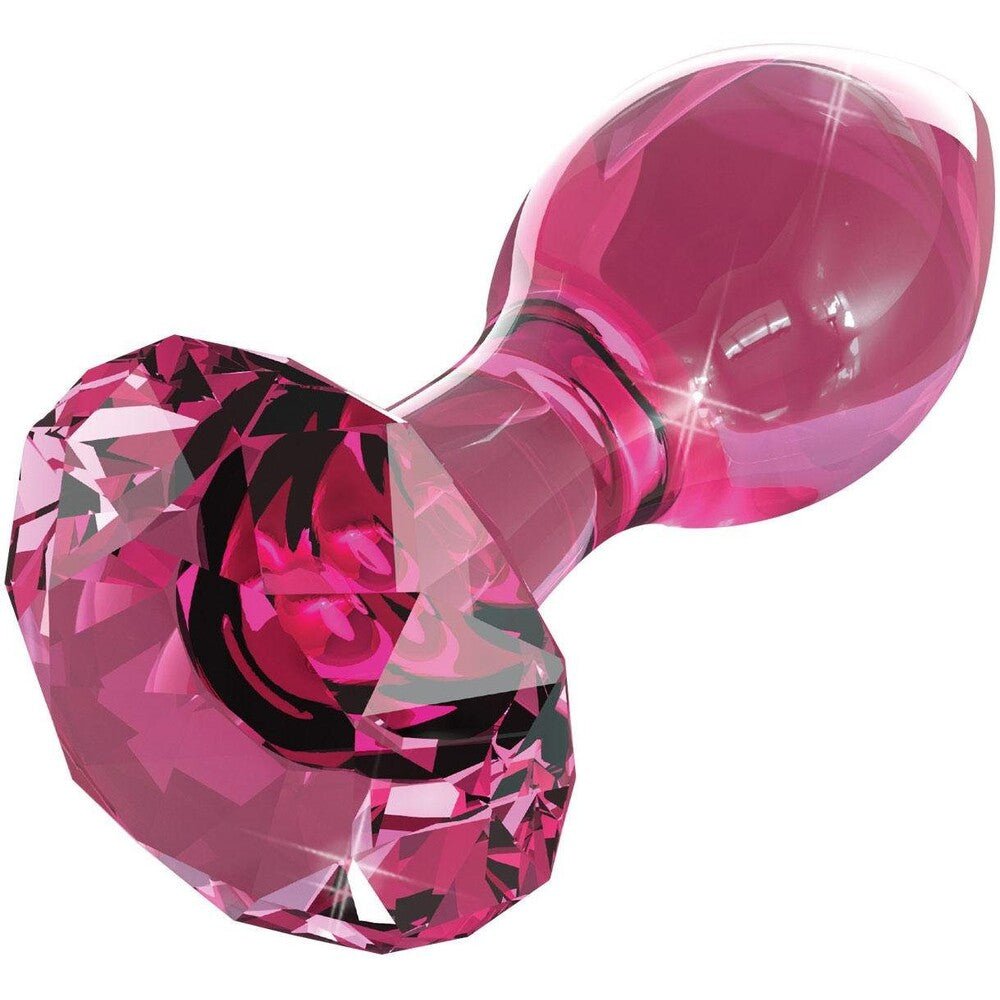 > Anal Range > Jewel Butt Plugs Icicles No.79 Pink Crystal Glass Butt Plug   